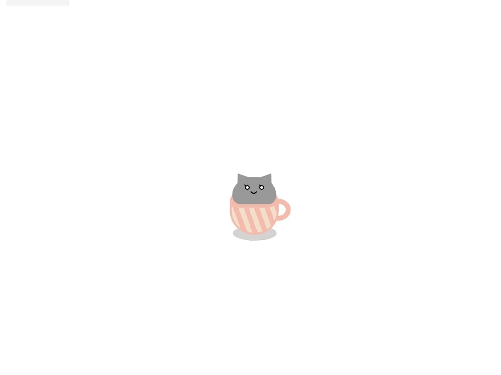 Котёнок в чашке - css & html